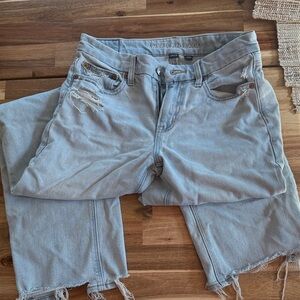 American Eagle Outfitters Light Blue Straight Leg Jeans